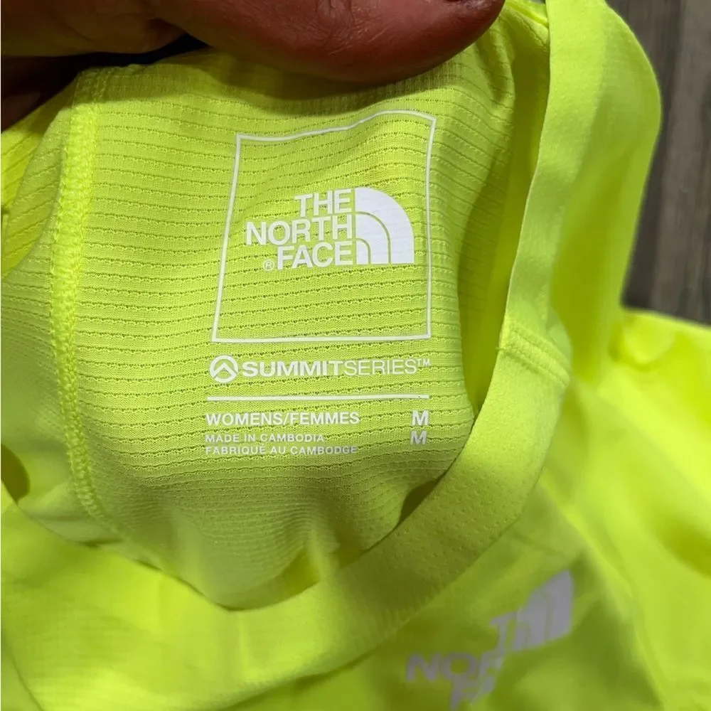 NWOT The North Face Womens Summit Series High Trail Run Short-Sleeve Neon Medium - Picture 4 of 6